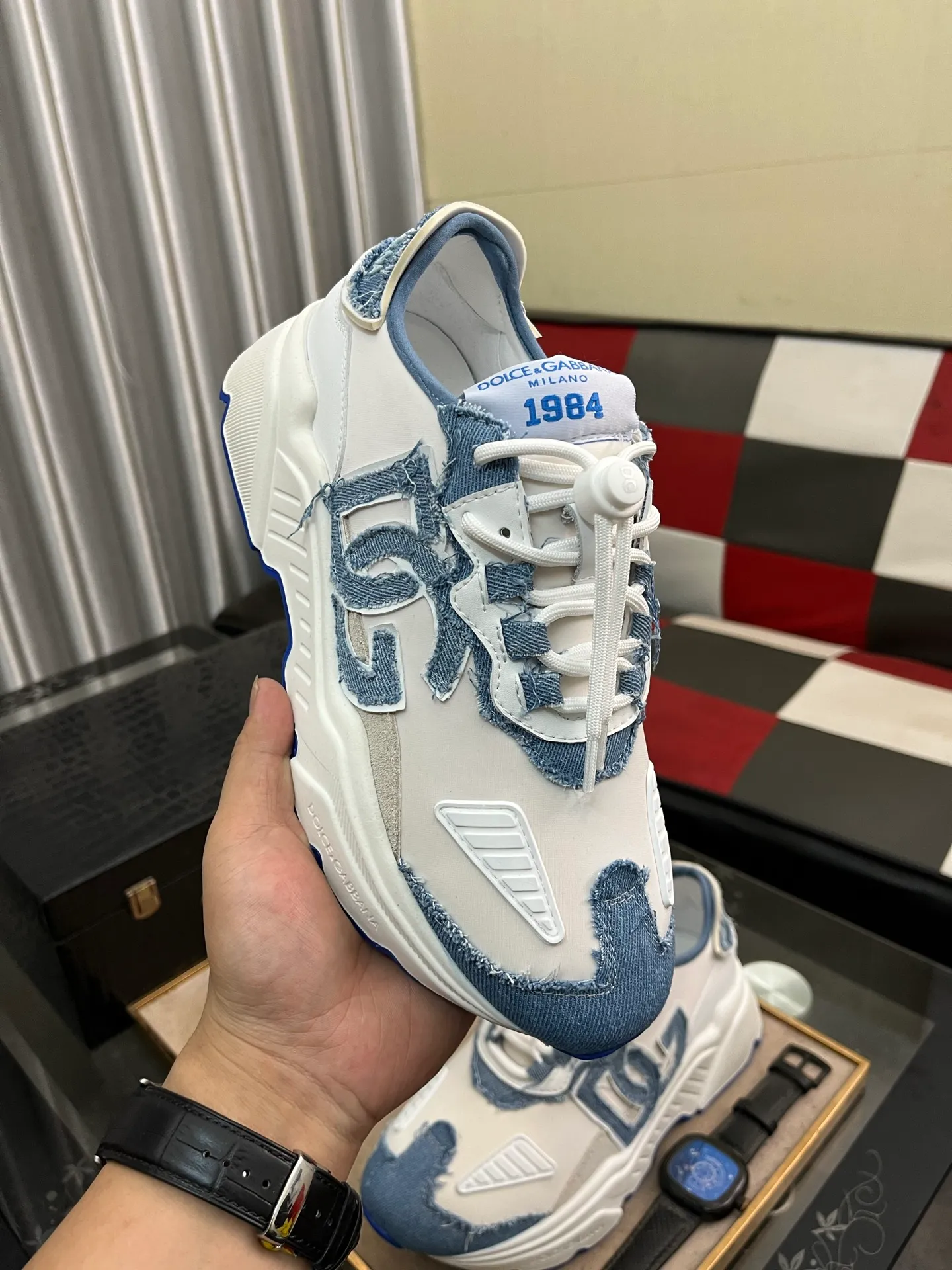 Men's shoes 💰480⌚️⌚️[DG] The latest official high-top casual, men's shoes original quality imported first-layer cowhide stitching ➕Yangli [Proud] In terms of materials and workmanship, it beats all versions on the market 💕The highest quality shipments. Real photos, imported fabrics highlight the unique charm of the brand 😘The shoelaces are also original custom-made 👻Classic lace-up shoes are very comfortable on the feet, size 35-46